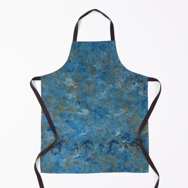 Item preview, Galloping horse 1 to 4 - marbled blue gold background designed and sold by SylvieG18.