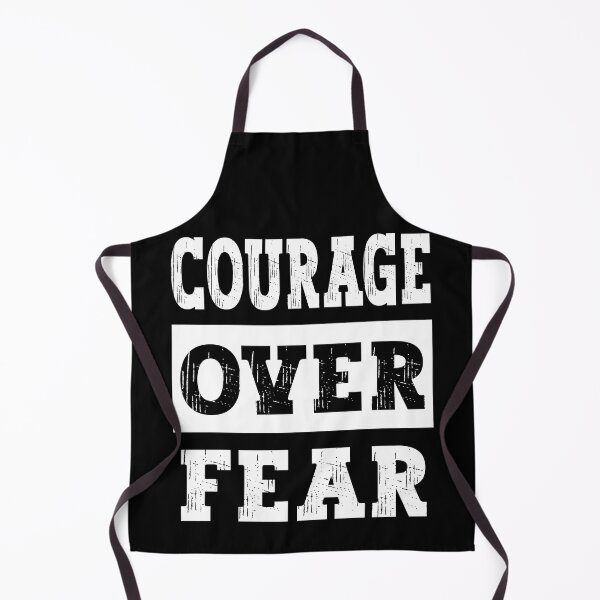 Item preview, Courage Over Fear Motivational Inspirational Quote - Black designed and sold by PearlMoonGrapes.