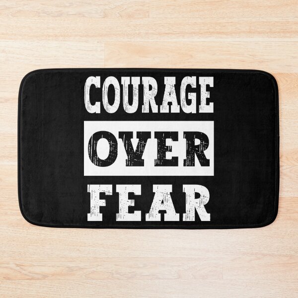 Item preview, Courage Over Fear Motivational Inspirational Quote - Black designed and sold by PearlMoonGrapes.