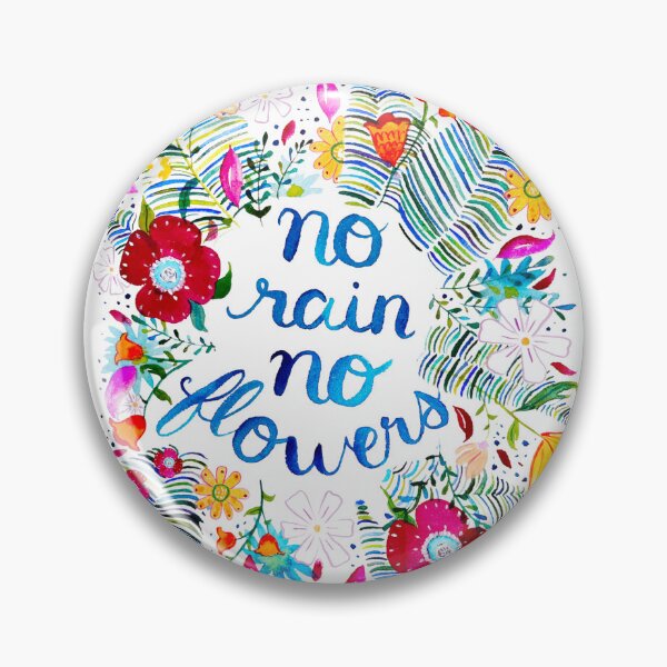 Item preview, No Rain No Flowers Botanical Watercolor  designed and sold by GladYoureHere.