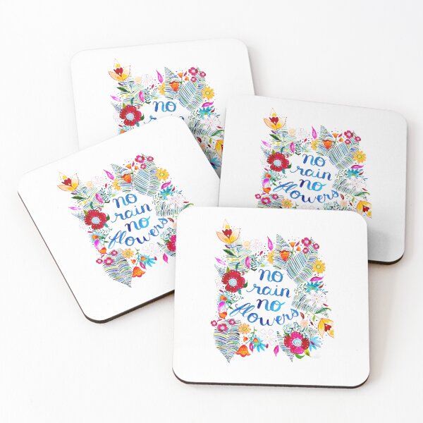 Item preview, No Rain No Flowers Botanical Watercolor  designed and sold by GladYoureHere.