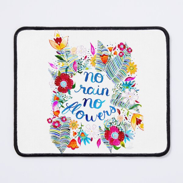 Item preview, No Rain No Flowers Botanical Watercolor designed and sold by GladYoureHere.