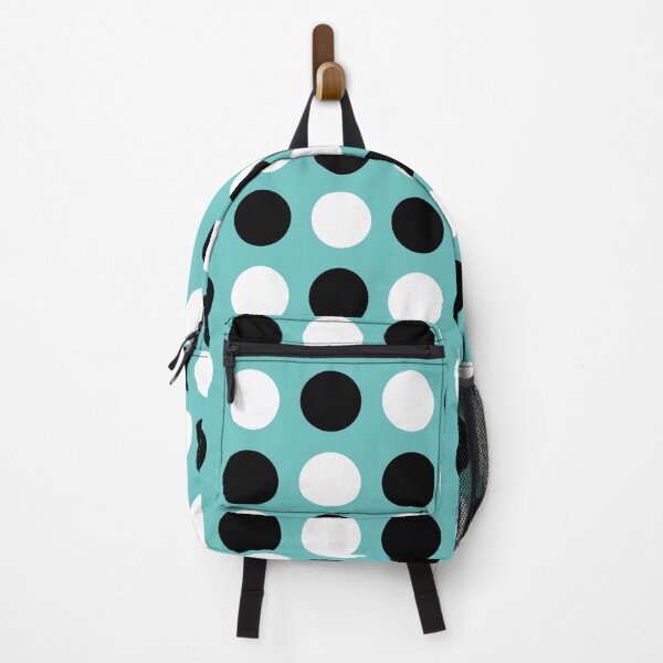 Aperçu de l'œuvre Rockabilly Polka Dots Black White and Turquoise créée et vendue par tonymagnerart.