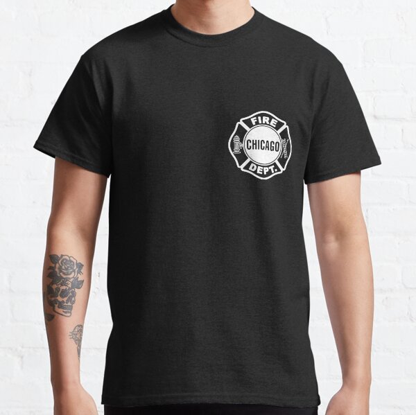 Chicago Fire Dept White Logo T-shirt classique