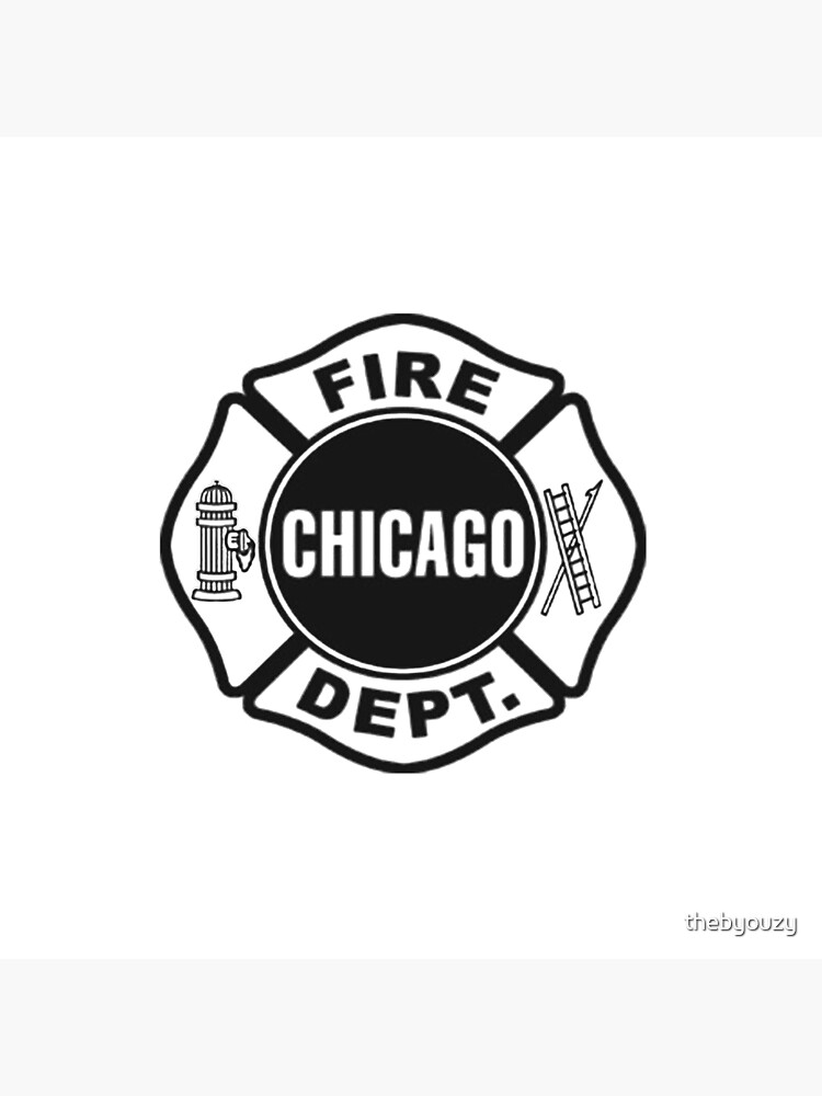 "Chicago Fire Dept Black Logo " Poster for Sale by thebyouzy Redbubble