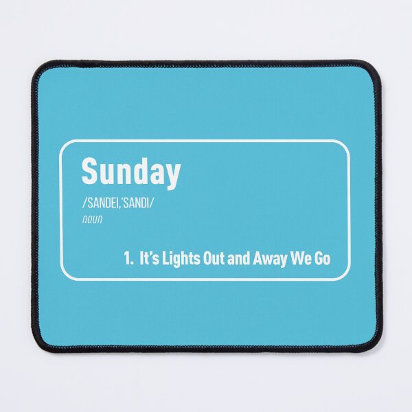 Item preview, Sunday It's Lights Out and Away We Go (Blue BG) designed and sold by FilipeFerreira.