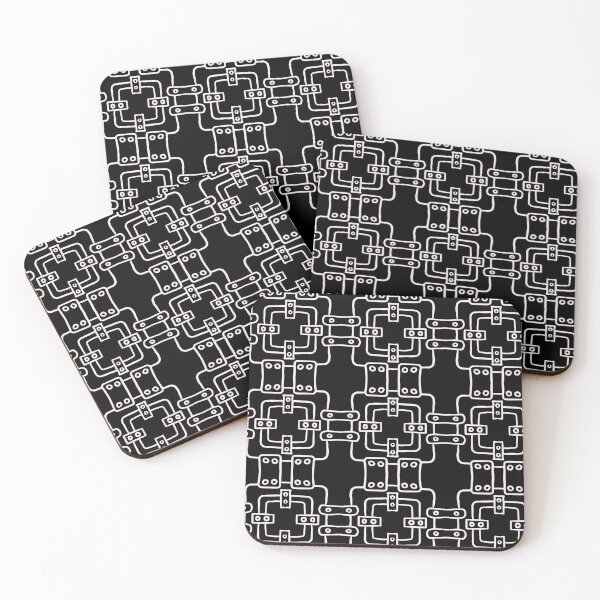 Item preview, Black and White, unique hand drawn geometric repeating pattern, very similar to what celebrities are wearing - WelshDesigns designed and sold by welshdesigns.