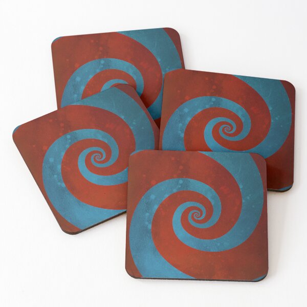 Item preview, Red and Blue Splattery Swirl designed and sold by Sparkle-Moth.