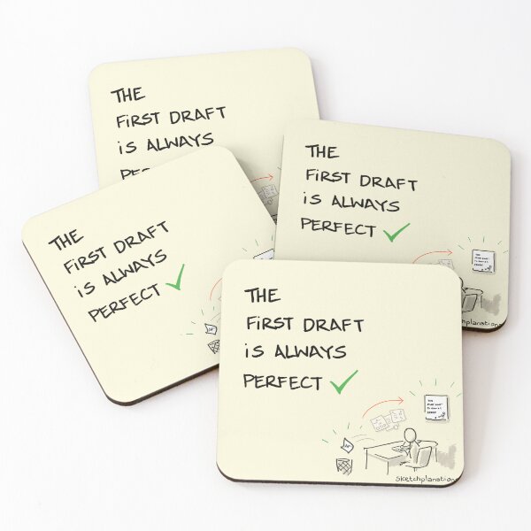 Item preview, The first draft is always perfect designed and sold by Sketchplanations.