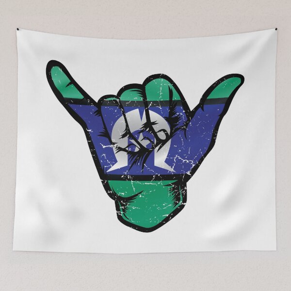 Item preview, Torres Strait Islanders  Shaka Hand Flag designed and sold by RahallusNtx.