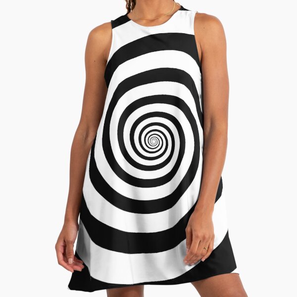 black and white swirl dress Gesley Mini Dress in Optic Swirl Black and White main image 0