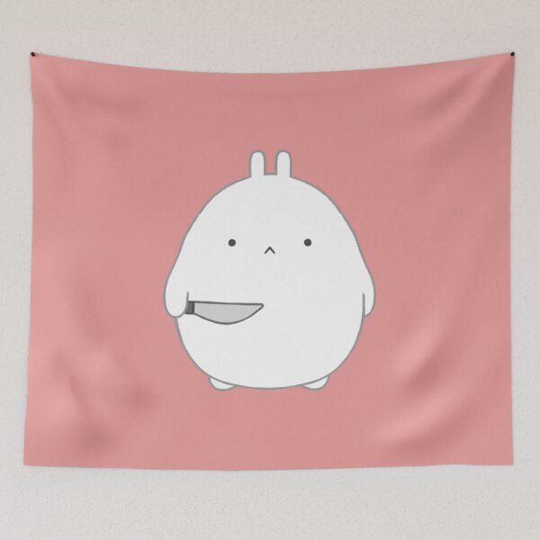 Item preview, stabby bun (light red bg) designed and sold by DesignByJennyyy.