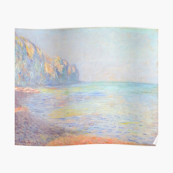 Misty Morning at Pourville by Claude Monet, 1882 Poster