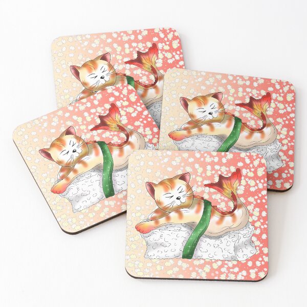 Item preview, cat sushi funny ginger catfish designed and sold by CuisineCat.