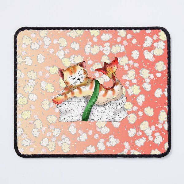Item preview, cat sushi funny ginger catfish designed and sold by CuisineCat.