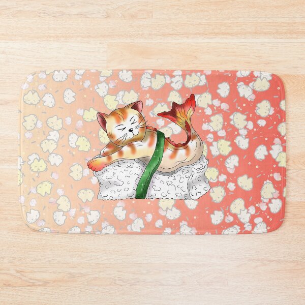 Item preview, cat sushi funny ginger catfish designed and sold by CuisineCat.