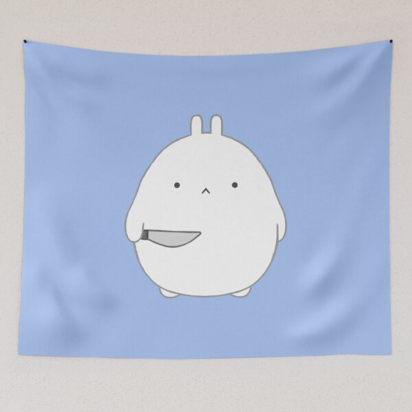 Item preview, stabby bun (blue bg) designed and sold by DesignByJennyyy.