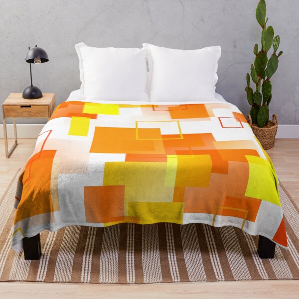 Item preview, Midcentury Modern Orange - Abstract - Orange, Yellow, White designed and sold by MellowCat.