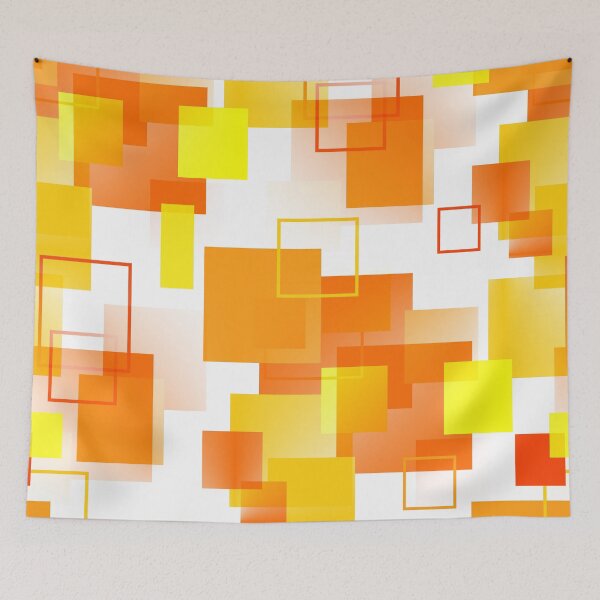Item preview, Midcentury Modern Orange - Abstract - Orange, Yellow, White designed and sold by MellowCat.