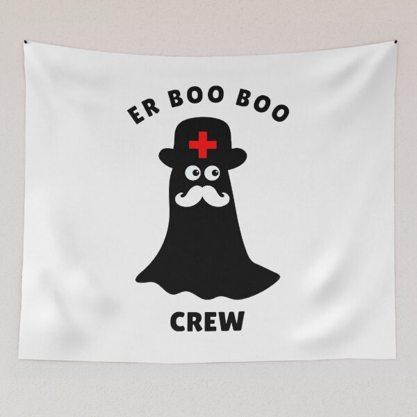 Item preview, er boo boo crew nurse ghost halloween designed and sold by Trucker10.