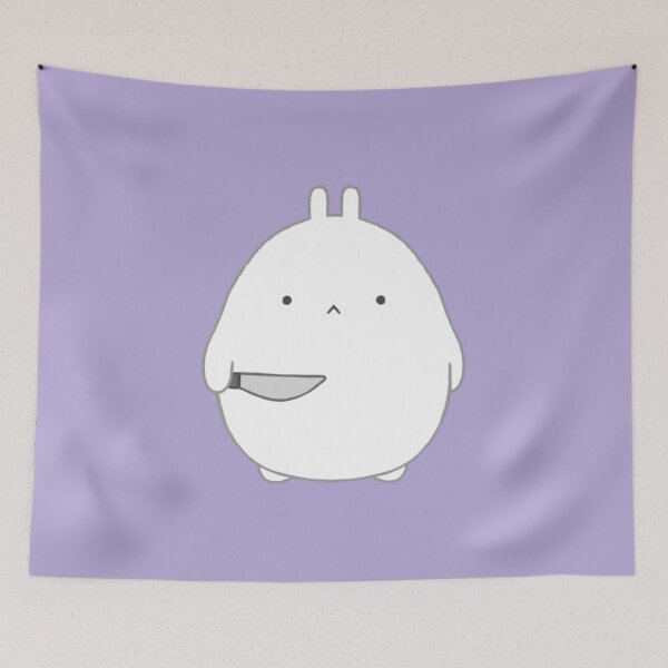 Item preview, stabby bun (purple bg) designed and sold by DesignByJennyyy.