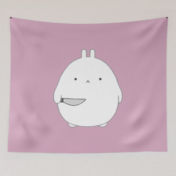Item preview, stabby bun (pink bg) designed and sold by DesignByJennyyy.