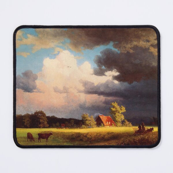 Item preview, Bierstadt Albert Bavarian Landscape, gorgeous rich color landscape oil painting. designed and sold by naturematters.