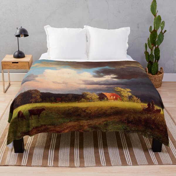 Item preview, Bierstadt Albert Bavarian Landscape, gorgeous rich color landscape oil painting. designed and sold by naturematters.