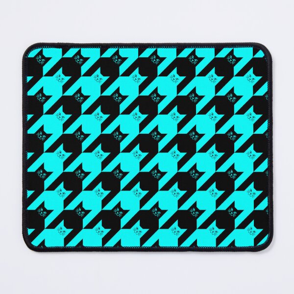 Item preview, Catstooth Black and Blue Cat Houndstooth Pattern designed and sold by Julie Erin Designs.