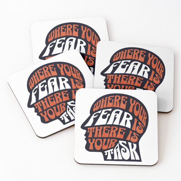 Item preview, where you fear is there is your task Psychology quote desin designed and sold by ketkidesign.