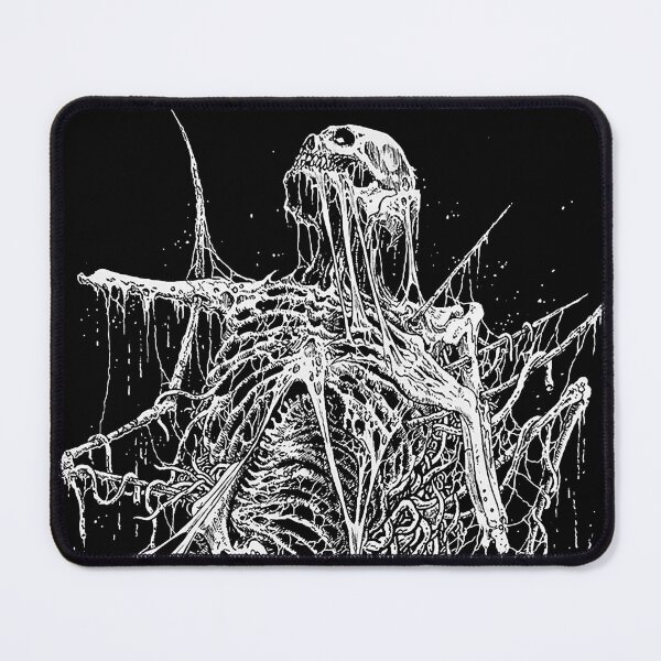 Item preview, Death Skeleton Monstrosity Skulls and Spiders black & white designed and sold by DRK7DSGN.
