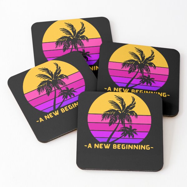 Item preview,  A New Beginning - Vintage Tropical Sunset, Live Your Best Life designed and sold by Sun Sand & Sea Art.