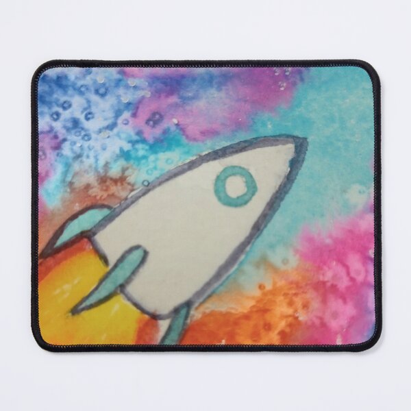 Item preview, Colorful space rocket in Watercolof designed and sold by SanMould.