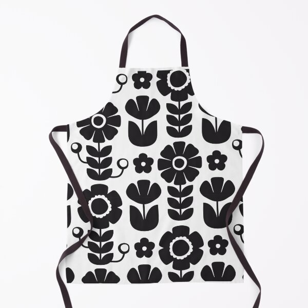 Item preview, Throwback Retro Floral - Mono designed and sold by DinkyRouge.