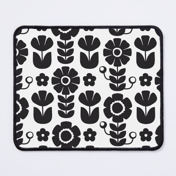 Item preview, Throwback Retro Floral - Mono designed and sold by DinkyRouge.