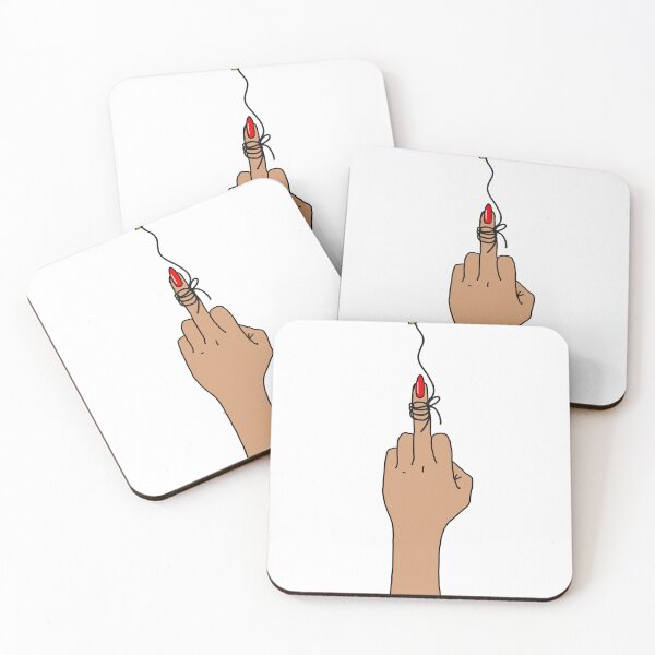 Item preview, Middle finger with green heart balloon with light skin tone designed and sold by Haiii-Designs.
