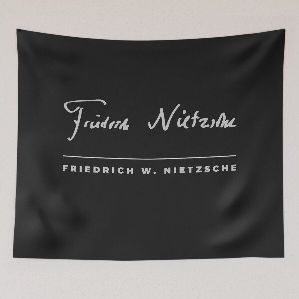 Item preview, Friedrich Nietzsche signature t-shirt designed and sold by CMYKStudio.