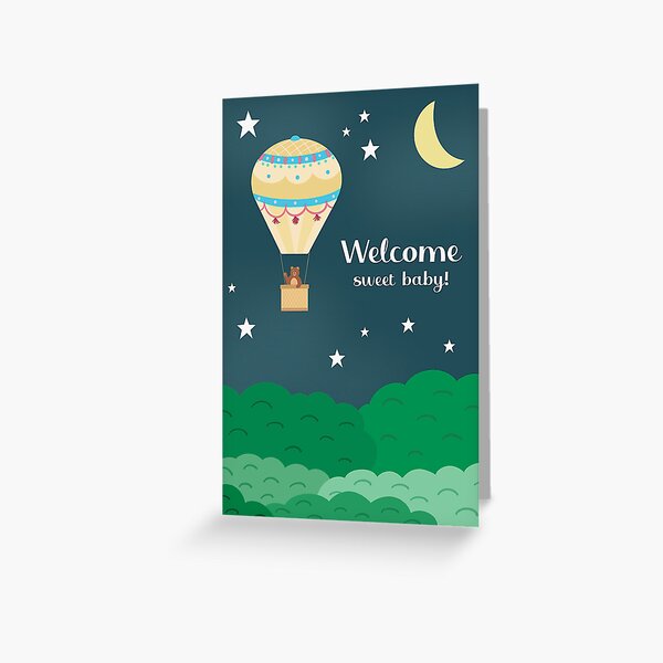 Sweet New Baby Balloon Greeting Card