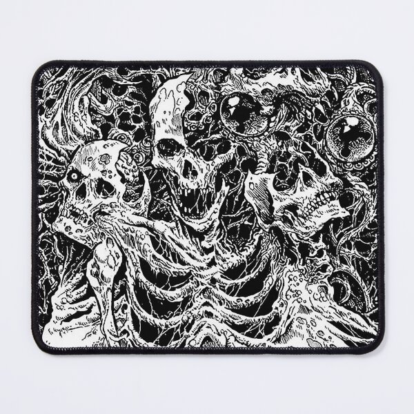 Item preview, Death Skeleton Horrendous Mass of Skulls black & white designed and sold by DRK7DSGN.