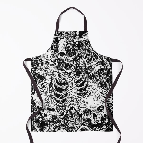 Item preview, Death Skeleton Horrendous Mass of Skulls black & white designed and sold by DRK7DSGN.