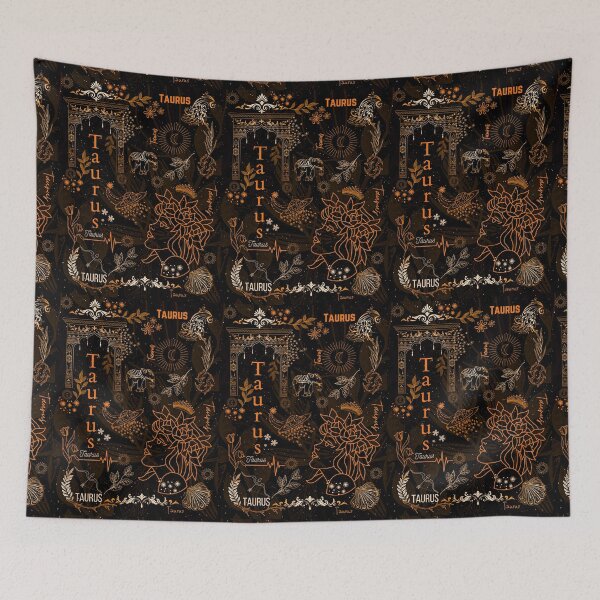 Item preview, Taurus Golden Black Zodiac Horoscope Design designed and sold by NihaCollection.