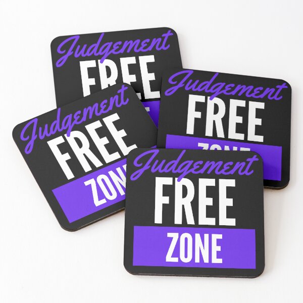 Item preview, Judgement Free Zone Motivational Quotes Funny designed and sold by kubix81.