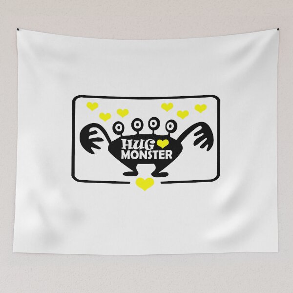 Item preview, Hug Monster / Monster Hug / Free Hugs (Yellow Heart Version) designed and sold by NameThatShirt.
