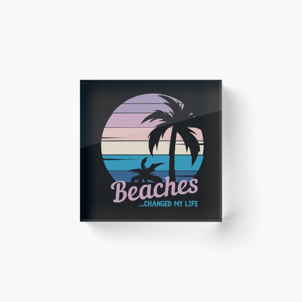 Item preview, Beaches Changed My Life - Vacation Time, Vintage Tropical Sunset, Follow The Sun, Beach You To It designed and sold by Sun Sand & Sea Art.