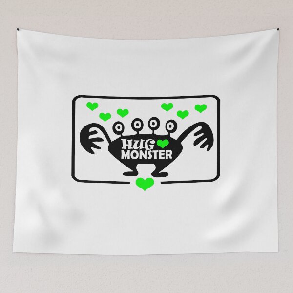 Item preview, Hug Monster / Monster Hug / Free Hugs (Lime Heart Version) designed and sold by NameThatShirt.