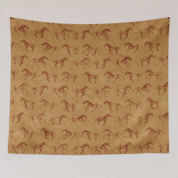 Item preview, Galloping horse 1 to 4 - pattern on maroon marbling background designed and sold by SylvieG18.