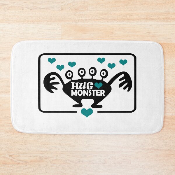 Item preview, Hug Monster / Monster Hug / Free Hugs (Dark Teal Heart Version) designed and sold by NameThatShirt.