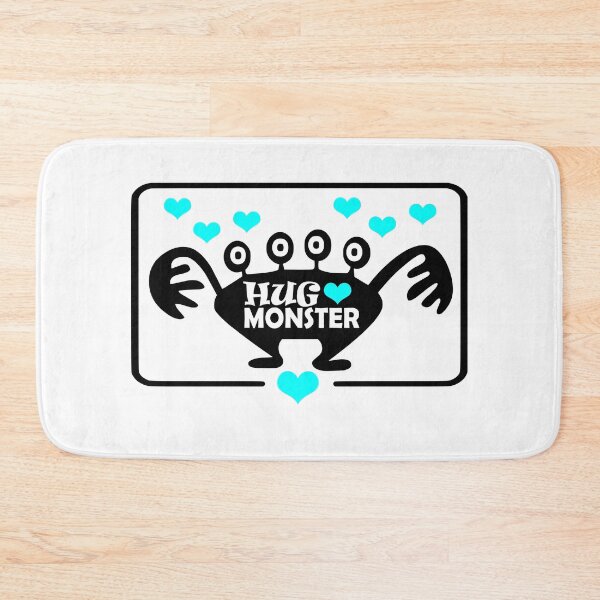 Item preview, Hug Monster / Monster Hug / Free Hugs (Aqua Heart Version) designed and sold by NameThatShirt.
