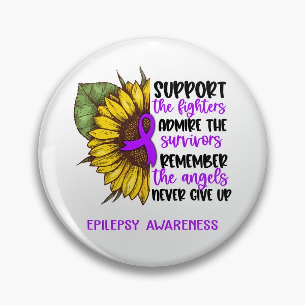 Item preview, Epilepsy Awareness - Support the Fighters Admire the Survivors Remember the Angels Never Give Up designed and sold by whlrcheryl.