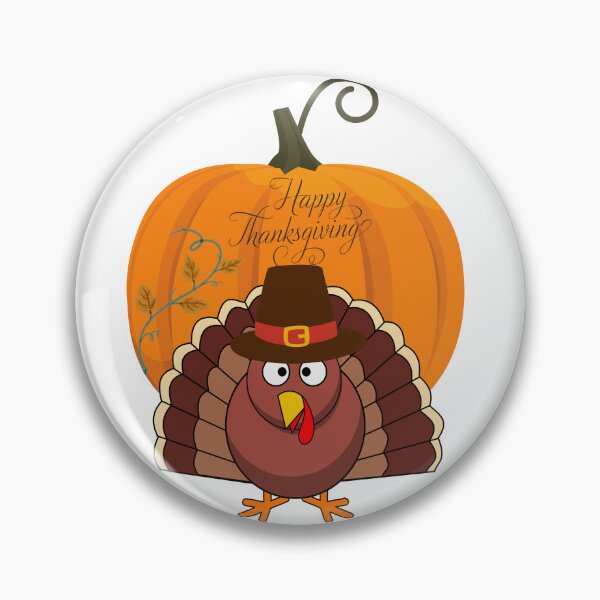 Item preview, Happy Thanksgiving Funny Turkey and Pumpkin designed and sold by silviaol.